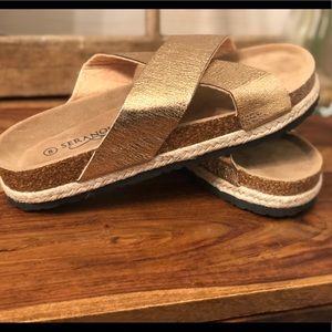 Seranoma rose gold sandals